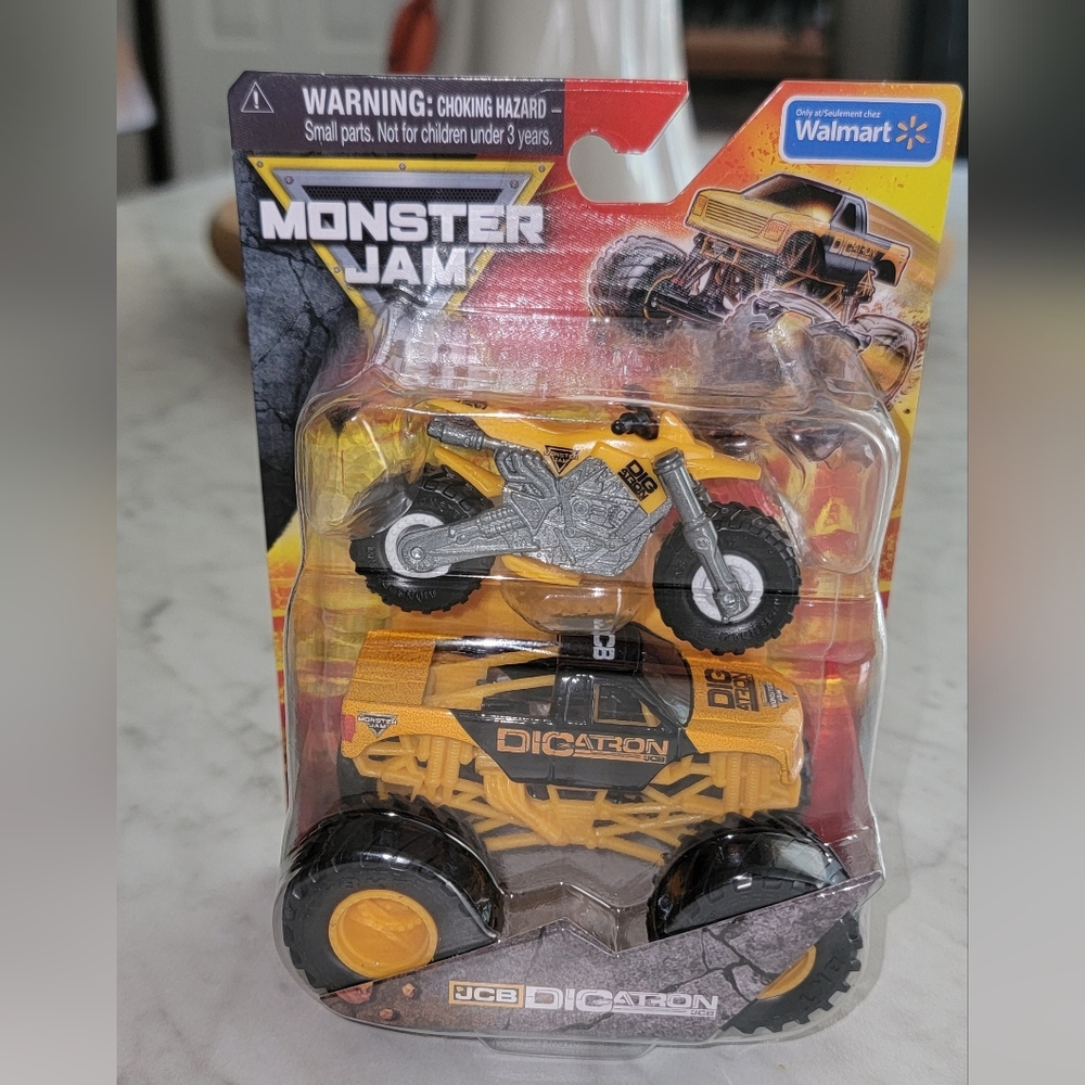 JCB Digatron Dirt Bike And Truck Set- Yellow and Black